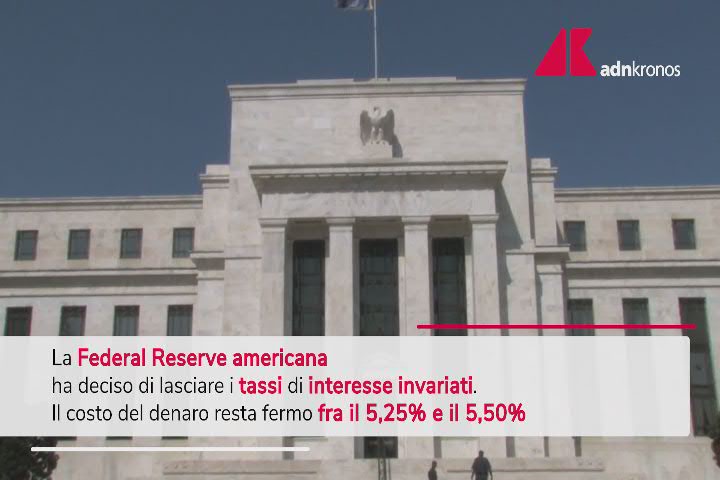 Fed lascia tassi ancora fermi al 5,25 5,50%
